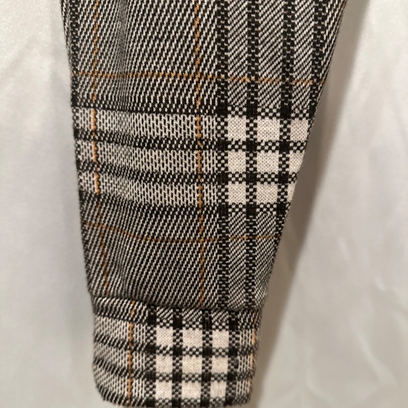 Zara Plaid Trousers, Zipper Ankle Peg Leg, Size M - Picture 7 of 9